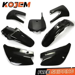 KOJEM 再スタイルされたブラックプラスチックキット Kawasaki KX85/KX100 2001-2013 KAKIT214K001 KOJEM Restyled Black Plastics Kit for Kawasaki KX85/KX100 2001-2013 KAKIT214K001