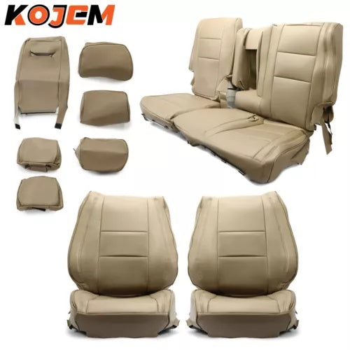 ベージュレザーシートカバーフルセットジープグランドチェロキー 2011 -2019 Beige Leather Seat Covers Full Set For Jeep Grand Cherokee 2011 -2019