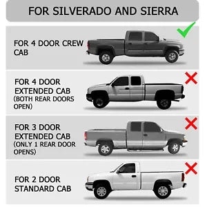 99-07 シボレー GMC ピックアップ クルーキャブインナー & アウターロッカーパネル、キャブコーナー用 For 99-07 Chevrolet GMC Pickup Crew Cab Inner & Outer Rocker Panels, Cab Corners
