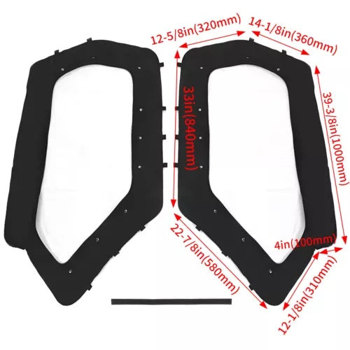 KOJEM UTV ソフトアッパードアエンクロージャセット Kawasaki Teryx KRX 1000 2020-2024用 KOJEM UTV Soft Upper Door Enclosure Set For Kawasaki Teryx KRX 1000 2020-2024
