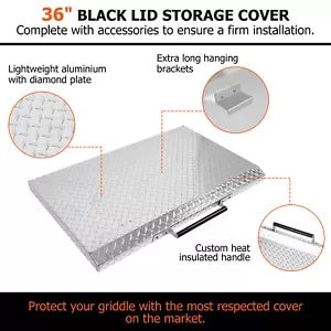 屋外 36 インチ グリドル ハード カバー蓋 36 インチ アルミニウム DP ブラックストーン グリドル用 Outdoor 36" Griddle Hard Cover Lid 36 Inch Aluminum DP For Blackstone Griddle