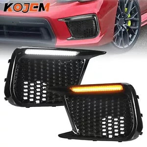 ホワイト/アンバー シーケンシャル/スイッチバック LED DRL ベゼル 2018-2021 スバル WRX STI White/Amber Sequential/Switchback LED DRL Bezels For 2018-2021 Subaru WRX STI