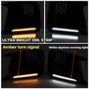 ホワイト/アンバー シーケンシャル/スイッチバック LED DRL ベゼル 2018-2021 スバル WRX STI White/Amber Sequential/Switchback LED DRL Bezels For 2018-2021 Subaru WRX STI