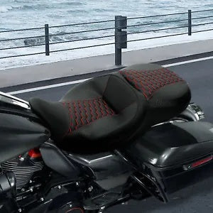 lovethismoto 223 Driver & Passenger Pillion Seat Fit For Harley Touring Road King Glide 09-23
