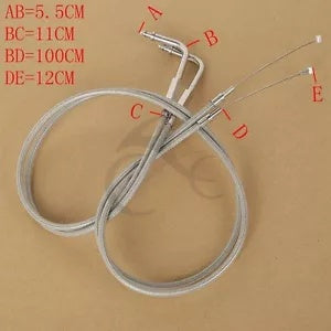 lovethismoto 100cm Throttle Cable Wires Fit For Harley FLHR 96-01 03-07 FLHRCI 2003-2006