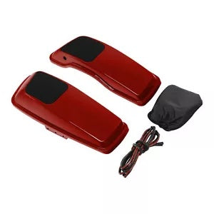 lovethismoto Saddlebag 6x9 Speaker Lids Fit For Harley Touring Street Glide 14-24 Wicked Red