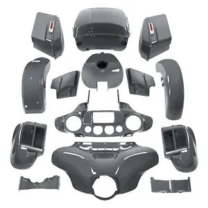 lovethismoto Complete Fairing Body Paint Set Fit For Harley Electra Glide 14-23 Gunship Gray