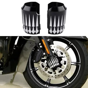 lovethismoto 2X Fork Slider Covers Fit For Harley Electra Street Glide Road King 1986-2013
