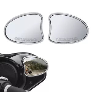 lovethismoto Batwing Inner Fairing Mount Side Rear Mirrors Fit For Harley Electra Glide 14-23