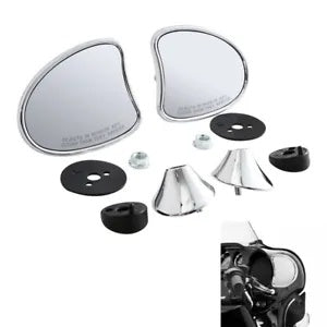 lovethismoto Batwing Inner Fairing Mount Side Rear Mirrors Fit For Harley Electra Glide 14-23