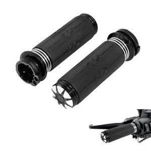 lovethismoto 1" Handlebar Hand Grips Fit For Harley Electra Glide Road King Heritage Softail