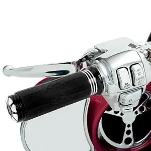 lovethismoto 1" Handlebar Hand Grips Fit For Harley Electra Glide Road King Heritage Softail