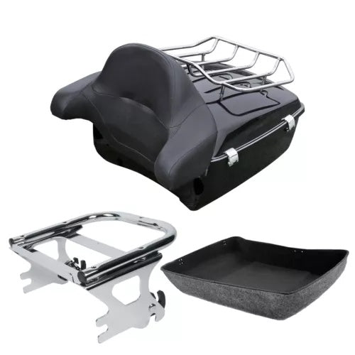 キングパック トランクパッド 2 アップ マウントラック ハーレー ツアーパック ツーリング 1997-2008 に適合 King Pack Trunk Pad 2-Up Mount Rack Fit For Harley Tour Pak Touring 1997-2008
