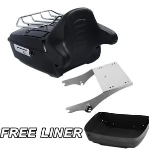 キングトランクバックレストラックマウントハーレーツーリングストリートグライド1997-2008 USに適合 King Trunk Backrest Rack Mount Fit For Harley Touring Street Glide 1997-2008 US