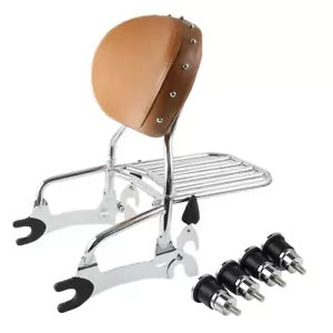 12 インチ バックレスト シーシーバー ラック & スプール インディアン 2016-2018 チーフ ダークホースに適合 12" Backrest Sissy Bar Rack & Spools Fit For Indian 2016-2018 Chief Dark Horse
