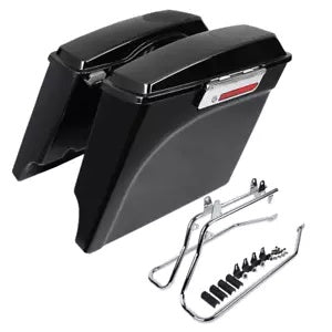 ストレッチサドルバッグ 5x7インチ スピーカー蓋ブラケット ハーレーソフテイルデラックス 1984-17用 Stretched Saddlebags 5x7" Speaker Lids Bracket For Harley Softail Deluxe 1984-17