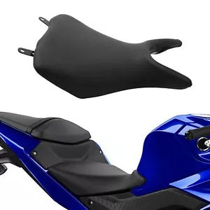 黒のドライバー & 助手席カバーヤマハ YZFR3 15-24 MT03 20-24 21 22 に適合 Black Driver & Pessenger Seat Cover Fit For Yamaha YZFR3 15-24 MT03 20-24 21 22