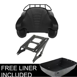 ブラックキング トランクパッドマウントラック&スピーカー ハーレーツアーパック ストリートグライド 14-Up用 Black King Trunk Pad Mount Rack &Speakers For Harley Tour Pak Street Glide 14-Up