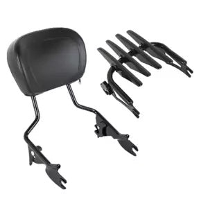 シーシーバー バックレスト ステルス 荷物ラック ハーレー エレクトラグライド 2009-2023 ブラック Sissy Bar Backrest Stealth Luggage Rack For Harley Electra Glide 2009-2023 Black