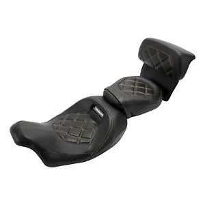 運転席助手席 Pak トランク背もたれ付き ハーレーロードキング 2014-2023 に適合 Driver Passenger Seat w/ Pak Trunk Backrest Fit For Harley Road King 2014-2023