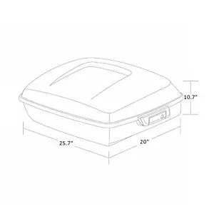 チョップドパック トランクパッドマウントプレート ハーレーツアーパックツーリングモデル14-23に適合 Chopped Pack Trunk Pad Mount Plate Fit For Harley Tour Pak Touring Models 14-23