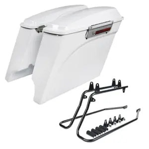 5インチ ストレッチサドルバッグ & 変換ブラケット ハーレーヘリテージ ソフテイル 1984-17用 5" Stretched Saddlebags & Conversion Bracket For Harley Heritage Softail 1984-17