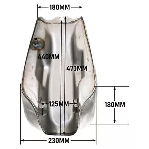 オートバイ未塗装 2.4 ガロン 9L 燃料ガスタンクホンダ CD125 1977-1994 用 Motorcycle Unpainted 2.4 Gallon 9L Fuel Gas Tank Fit For HONDA CD125 1977-1994