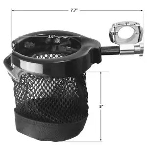 ユニバーサル 1 "ハンドルバー ドリンクカップホルダー メッシュバスケット ハーレーツーリングダイナ用 Universal 1" Handlebar Drink Cup Holder Mesh Basket Fit For Harley Touring Dyna