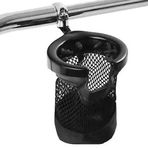 ユニバーサル 1 "ハンドルバー ドリンクカップホルダー メッシュバスケット ハーレーツーリングダイナ用 Universal 1" Handlebar Drink Cup Holder Mesh Basket Fit For Harley Touring Dyna