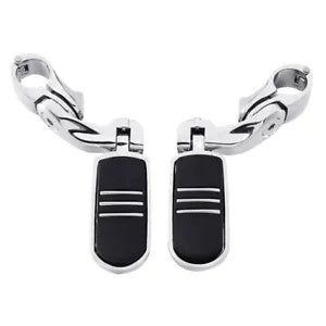 クローム 1 1/4 インチ ショートアングル ハイウェイ ペグストリームライナー フットペグ マウント ハーレー用 Chrome 1 1/4" Short Angled Highway Pegstreamliner Foot Peg Mount Fit For Harley
