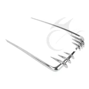 クロームハードサドルバッグ蓋アクセントハーレーツーリングロードキングドレッサー1993-2013用 Chrome Hard Saddlebag Lid Accents For Harley Touring Road King Dresser 1993-2013