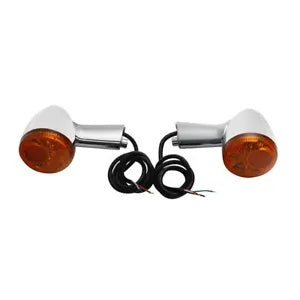 クロームリアウインカー LED インジケータライトハーレースポーツスター 883 1200 92-22 Chrome Rear Turn Signals LED Indicator Light For Harley Sportster 883 1200 92-22