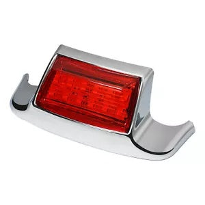 レッドレンズクロームリアフェンダーチップライトハーレーウルトラクラシックエレクトラグライドに適合 Red Lens Chrome Rear Fender Tip Light Fit For Harley Ultra Classic Electra Glide