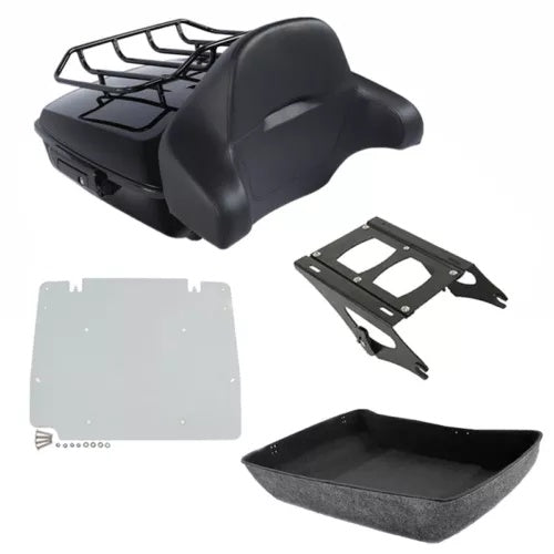 チョップドパック トランク バックレスト マウント ラック ハーレー ツアーパック ロード グライド 14-24 に適合 Chopped Pack Trunk Backrest Mount Rack Fits For Harley Tour-Pak Road Glide 14-24