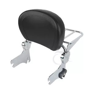 クローム取り外し可能なバックレストシーシーバー荷物ラックハーレーツーリング 94-2008 に適合 Chrome Detachable Backrest Sissy Bar Luggage Rack Fit For Harley Touring 94-2008