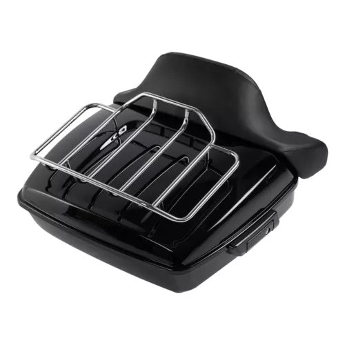 ブラックみじん切りトランクバックレスト荷物ラックハーレーツーリングツアーパック14-24に適合 Black Chopped Trunk Backrest Luggage Rack Fit For Harley Touring Tour Pak 14-24