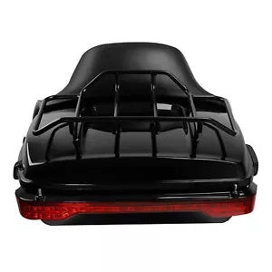 みじん切りトランクパッド荷物ラック LED ライトハーレーツアーパックツーリング 2014-24 に適合 Chopped Trunk Pad Luggage Rack LED Light Fit For Harley Tour Pak Touring 2014-24