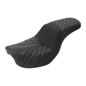 ブラック運転席助手席ハーレーダイナストリートボブスイッチバック 2006-2017 に適合 Black Driver Passenger Seat Fit For Harley Dyna Street Bob Switchback 2006-2017