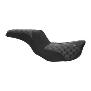 ブラック運転席助手席ハーレーダイナストリートボブスイッチバック 2006-2017 に適合 Black Driver Passenger Seat Fit For Harley Dyna Street Bob Switchback 2006-2017