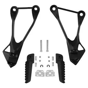 後部助手席フットペグ フットレスト カワサキ ニンジャ ZX6R 05-2008 サンドブラックに適合 Rear Passenger Footpegs Footrest Fit For Kawasaki Ninja ZX6R 05-2008 Sand Black