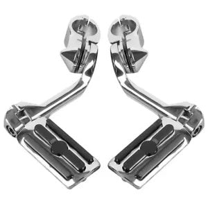 1.25インチ 32mm ロング角度調整可能なハイウェイフットペグ ハーレー用クラッシュバーマウント 1.25" 32mm Long Angled Adjustable Highway Foot Pegs Crash Bar Mount For Harley