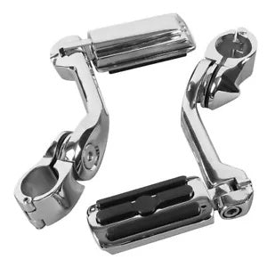 1.25インチ 32mm ロング角度調整可能なハイウェイフットペグ ハーレー用クラッシュバーマウント 1.25" 32mm Long Angled Adjustable Highway Foot Pegs Crash Bar Mount For Harley