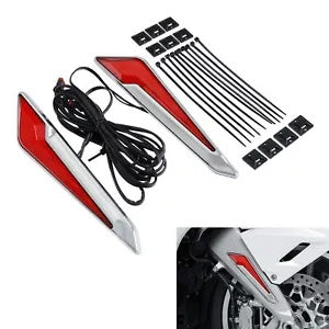 フロントブレーキフォークマウント LED ライトホンダゴールドウィング GL1800 2018-2023 2022 に適合 Front Brake Fork Mount LED Lights Fit For Honda Goldwing GL1800 2018-2023 2022