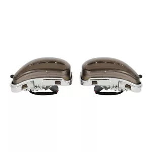 フロント LED ウインカー スモークレンズ ホンダ ゴールドウィング 1800 2001-17 F6B 13-17 に適合 Front LED Turn Signals Smoked Lens Fit for Honda Goldwing 1800 2001-17 F6B 13-17