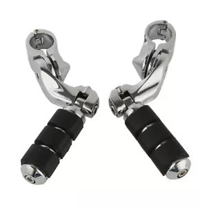 1 1/4インチ ハイウェイバー ショートアングル フットペグ ペグマウント ハーレーツーリングソフテイル用 1 1/4" Highway Bar Short Angled Footpeg Peg Mount Fit For Harley Touring Softail