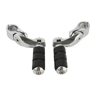 1 1/4インチ ハイウェイバー ショートアングル フットペグ ペグマウント ハーレーツーリングソフテイル用 1 1/4" Highway Bar Short Angled Footpeg Peg Mount Fit For Harley Touring Softail
