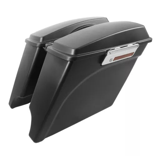5インチ ストレッチ拡張ハードサドルバッグ ハーレーストリートグライド ロードキング 1993-13用 5" Stretched Extended Hard Saddle Bags For Harley Street Glide Road King 1993-13
