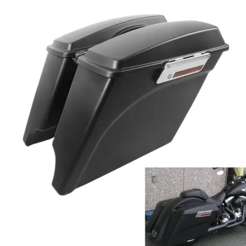 5インチ ストレッチ拡張ハードサドルバッグ ハーレーストリートグライド ロードキング 1993-13用 5" Stretched Extended Hard Saddle Bags For Harley Street Glide Road King 1993-13