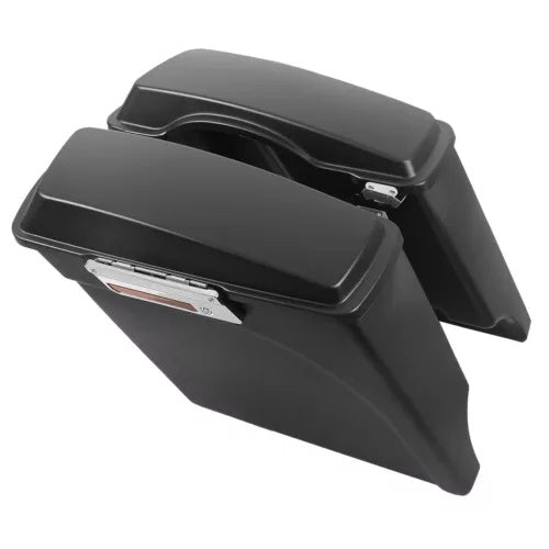 5インチ ストレッチ拡張ハードサドルバッグ ハーレーストリートグライド ロードキング 1993-13用 5" Stretched Extended Hard Saddle Bags For Harley Street Glide Road King 1993-13