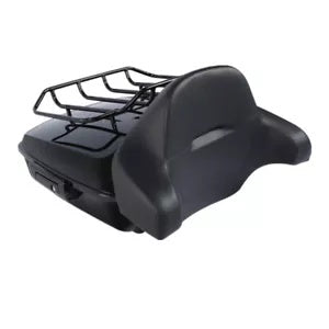 ブラックみじん切りトランクバックレストラック ハーレーツアーパックエレクトラグライド2014-24用 Black Chopped Trunk Backrest Rack Fit For Harley Tour Pak Electra Glide 2014-24
